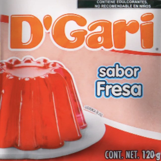 D'Gari Gelatina Con Agua Fresa 120 g